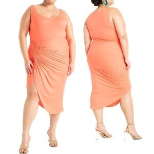 ELOQUII Gathered Skirt Dress Size 26 (Z15)